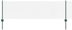 vidaXL Συρματόπλεγμα με 5 U Posts Πράσινο 0.6x10 μ Χάλυβα