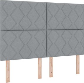 vidaXL Κεφαλάρι Ανοιχτό γκρι 144 cm ύφασμα
