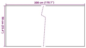 Διαχωριστικό Βεράντας Ανθρακί 300 x 90 εκ. από Συνθετικό Ρατάν - Ανθρακί
