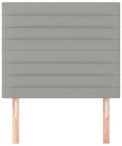 vidaXL Κεφαλάρια Κρεβατιού 2 τεμ.Αν. Γκρι 100x5x78/88 εκ. Υφασμάτινο