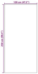 vidaXL Χαλάκι Εξώπορτας Καφέ και Μαύρο 120 x 250 cm Πολυαμίδιο και PVC