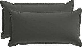 vidaXL Κάλυμμα Μαξιλαριού 2 τμχ. HOUTEN Ανθρακί 40 x 80 cm Πολυεστέρας