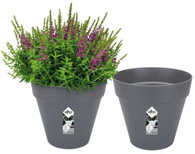 Σετ από Γλάστρες Elho Γκρι Πλαστική ύλη Στρόγγυλο 2 Τεμάχια
