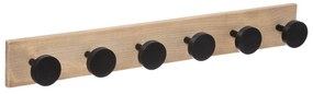Κρεμάστρα Τοίχου 6 Θέσεων (58x7x8) F-V Hooks Black 173694