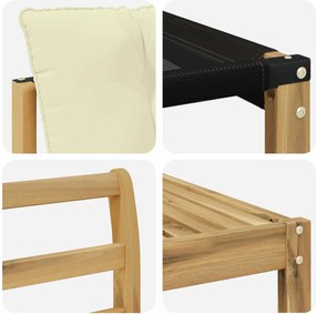 vidaXL Σειρά Καναπέ Εξωτερικού 5 pcs Λευκό και Κρεμ