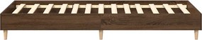 vidaXL Πλαίσιο κρεβατιού χωρίς στρώμα καφέ δρυς 90x190 cm