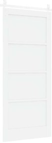 vidaXL Συρόμενη Πόρτα Χειροκίνητος Λευκό 86 x 198.5 cm