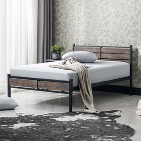 Κρεβάτι K300 319HBV1209 (Για Στρώμα 160x200cm) 319HBV1209 160x200x95cm Black Διπλό
