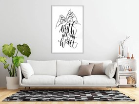 Αφίσα - United With Love - 40x60 - Μαύρο - Με πασπαρτού