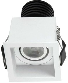 Σποτ Χωνευτό VK/04221/W/W 5,5x5,5cm Led 89Lm 3W 3000K White VKLed Τετράγωνο