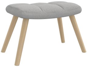 vidaXL Κουνιστή καρέκλα με υποπόδιο Cloud Grey Fabric