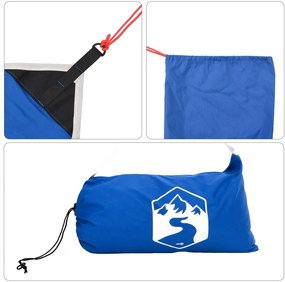 vidaXL Σκίαστρο Παραλίας με Στηρίγματα Άμμου Μπλε 214x236 εκ.