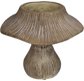 JΚ Home Décor - Μανιτάρι Τσιμεντένιο Καφέ 23.5x23.5x20cm