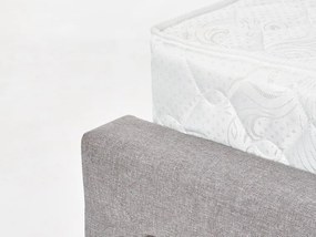 Κρεβάτι Houston 432, Διπλό, Γκρι, 140x200, Ταπισερί, Τάβλες για Κρεβάτι, 144x220x106cm
