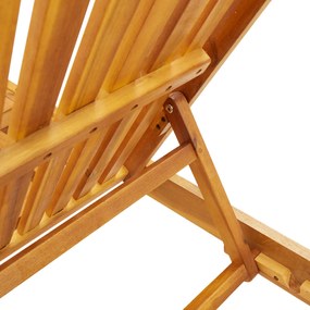 vidaXL Ξαπλώστρες 2 τμχ με Ρόδες και Μαξιλάρι από Στερεό Ξύλο Ακακίας
