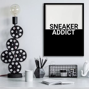 Ξύλινο Κάδρο Black &amp; White Sneaker Addict 30X40cm SNK15