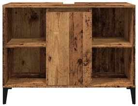 vidaXL Ντουλάπι νιπτήρα Παλιό ξύλο 80x33x60 cm Κατασκευασμένο ξύλο