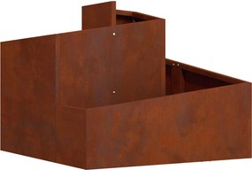 vidaXL Γλάστρα Κήπου Σκ rusty 60 x 60 x 50 εκ