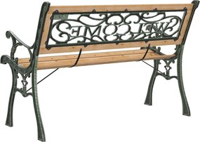 vidaXL Παγκάκι Κήπου 122 εκ. από Μασίφ Ξύλο Ελάτης