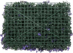  vidaXL Φράχτης 24 τεμ. Μοβ 40 x 60 εκ. από Τεχνητά Φύλλα