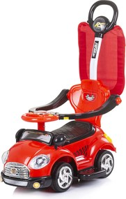 Ride on car with handle and canopy Super Car red