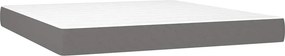 vidaXL Κρεβάτι Boxspring με Στρώμα Σκούρο Γκρι 180x200 εκ Υφασμάτιν