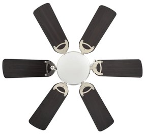 vidaXL Ανεμιστήρας Οροφής με Φως Περίτεχνος Σκούρο Καφέ 82 εκ.