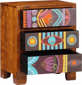 vidaXL Sideboard Πολύχρωμο 50x35x60 μασίφ ξύλο ακακίας