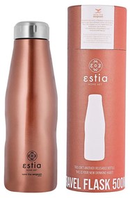 Θερμός-Μπουκάλι Ανοξείδωτο Rose Gold Flask Save The Aegean Estia 500ml-7x7x22,3εκ. 01-7836