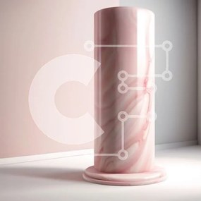 Intra Συλλεκτικό Ξύλινο Παζλ Plywood  4mm - Κομψή ροζ μαρμάρινη στήλη σε μοντέρνο εσωτερικό Σε Ξύλινο Κουτί - Διαστάσεις Puzzle: 10x10 cm – 25 κομμάτια