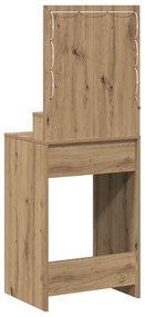 vidaXL Καθρέφτης με LED Φώταartisan oak 50x41x135 εκ