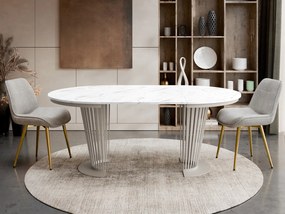 Τραπέζι Elantra Επεκτεινόμενο-Κασμίρ – Λευκό Μάρμαρο-Μήκος: 120 εκ.