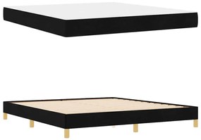 vidaXL Κρεβάτι με ελατήρια Μαύρο, Καφέ 180 x 200 cm