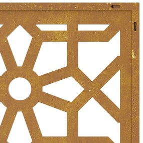 vidaXL Διακοσμητικό Κήπου Μαυριτανικό Σχέδιο 55x55 εκ. Ατσάλι Corten