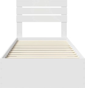 vidaXL Σκελετός Κρεβατιού Λευκό 90 x 190 cm Επεξεργασμένο Ξύλο