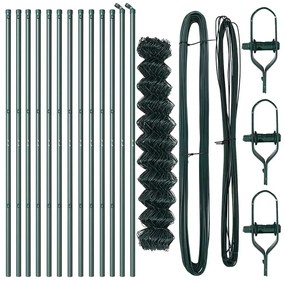 vidaXL Στύλος Περιφράξεων Πράσινο 25 x 1,4 μ (60 x 60 mm δίχτυ)