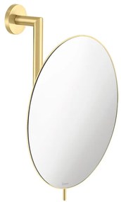 Καθρέπτης Μεγεθυντικός Επιτοίχιος Ø25 εκ. Μεγέθυνση x5 Brushed Brass Sanco Mirrors MR-764-AB12