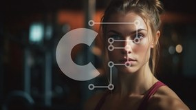 Intra Συλλεκτικό Ξύλινο Παζλ Plywood 4mm - Σοβαρή νεαρή γυναίκα στο περιβάλλον γυμναστικής Σε Ξύλινο Κουτί - Διαστάσεις Puzzle: 10x10 cm – 25 κομμάτια