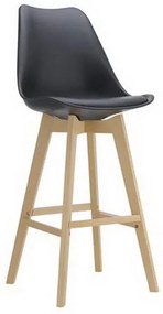 Σκαμπό Bar Martin ΕΜ147,21 49x54x67/106cm Black Σετ 4τμχ Wood, Polypropylene