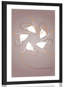 Αφίσα με πασπαρτού Χορεύοντας με κορδέλες - 40x60 white