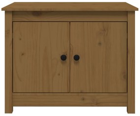 vidaXL Τραπεζάκι Σαλονιού Καφέ Μελί 71 x 49 x 55 εκ. Μασίφ Ξύλο Πεύκου
