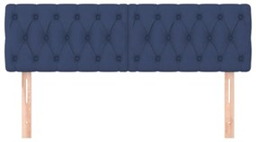 vidaXL Κεφαλάρια Μπλε 144x7x78/88 εκ. Ύφασμα