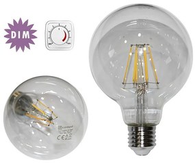 Adeleq Led Λάμπα Cog Globe Φ95 Διάφανο Ε27 8W Ντιμαριζόμενο Θερμό 13-2711008009
