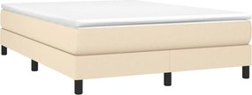 vidaXL Κρεβάτι Boxspring με Στρώμα Κρεμ 160x200 εκ. Υφασμάτινο