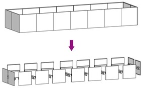 vidaXL Ζαρντινιέρα 280 x 80 x 40 εκ. από Ατσάλι Σκληρυθέν στον Αέρα