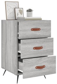 vidaXL Κομοδίνο Γκρι Sonoma 40 x 40 x 66 εκ. από Επεξεργασμένο Ξύλο