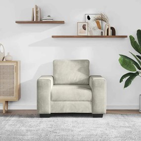 vidaXL Πολυθρόνα-Καναπέ-Κρεμ 100x77x82 εκ. Βελούδο