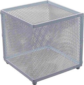 Μεταλλική Μολυβοθήκη με Πλέγμα 13x13x13cm Άσπρο ή Μαύρο - Άσπρο
