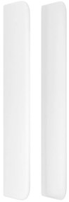 vidaXL Κεφαλάρι με Πτερύγια Λευκό 203x16x118/128 εκ. Συνθετικό Δέρμα