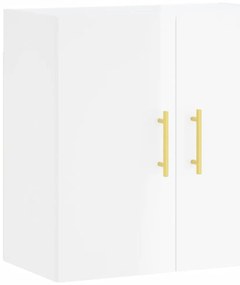 vidaXL Ντουλάπι Τοίχου Γυαλιστερό Λευκό 60x31x60 εκ Επεξεργασμένο Ξύλο